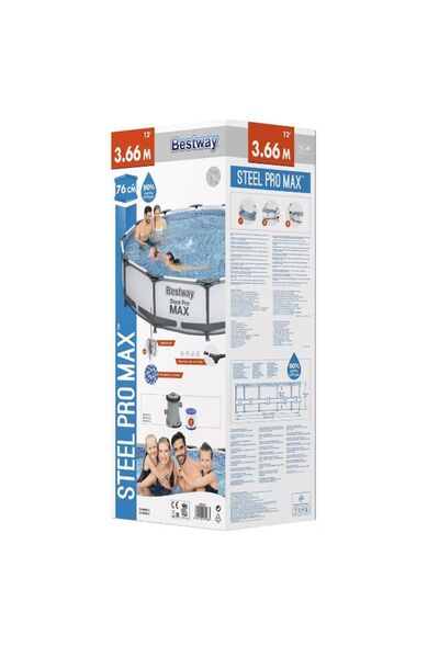 BESTWAY 56416 Steel Pro Max Frame Prefabrik Aile Havuzu 366x76cm Filtreli Set