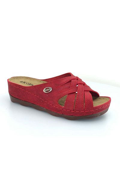 KCMN Aryan D.r Recommended Orthopedic Women's Slippers Red