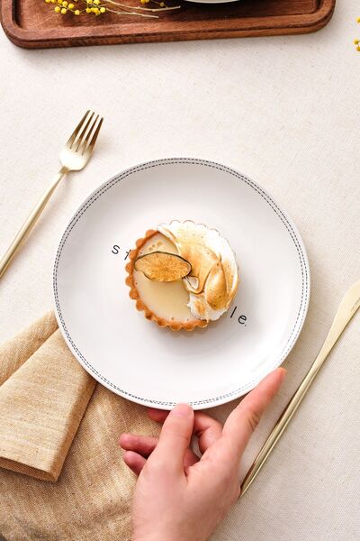 Karaca Life 6 Piece Porcelain Cake Set 19 Cm