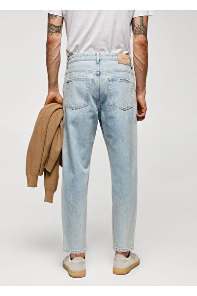 MANGO Man Cropped Tapered Loose Fit Jean