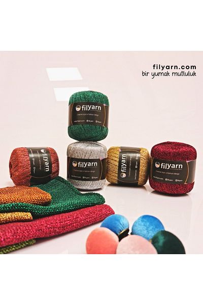 Filyarn Starz Knitting Amigurumi Candle String - Σύρμα στολισμού και στολισμού, χειροποίητα υλικά με γκλίτερ