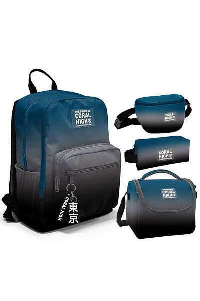 Coral High Set Geantă și Geantă de talie Nefti Gri pentru băiat