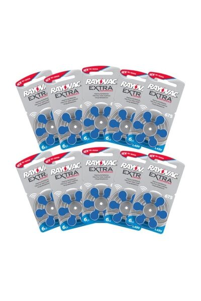 Rayovac Extra 675 Numara Işitme Cihaz Pili 6x10 (60 Adet)