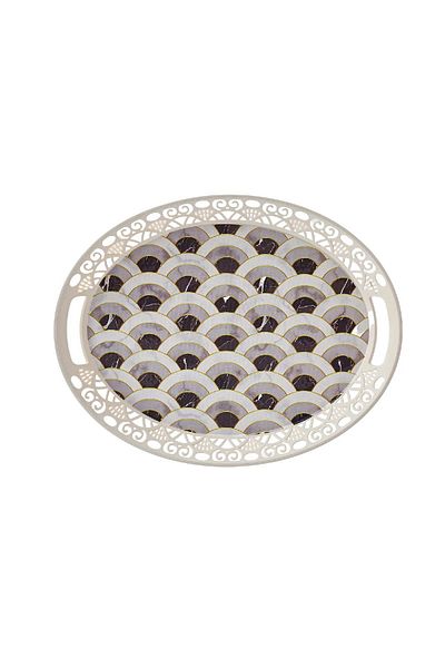 Karaca Della Oval Tray 45 Cm