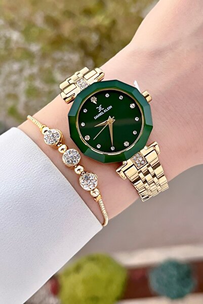 Daniel Klein Sarı Renk Ayarlanabilir Kordonlu Kadın Kol Saati Ve Bileklik Dkgnct1311