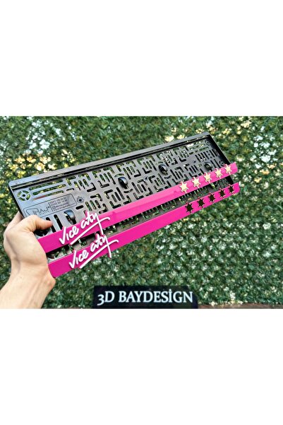3dbaydesign Vice City Pembe Pleksi Plakalık