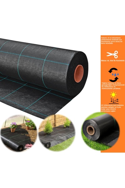 PLT FİLE 150 cm x 6 metre Taban Örtüsü, Yer Örtüsü, Ot Engelleme Örtüsü, Taba...