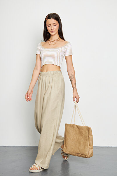 Swan Woman Beli Lastikli Pantolon