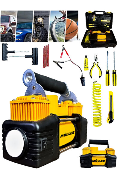 Müller Alman 12 V 150 Psi Kırılmaz Çelik Gövde Çift Pistonlu Dakikada 100 Lt ...