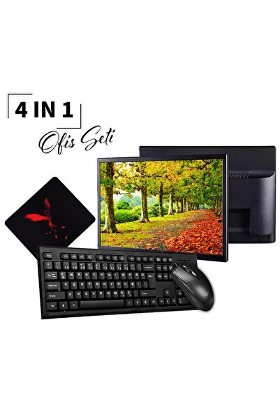 MetaWorld Ev-Ofis-İş Okul-Öğrenci-Ödev Bilgisayarı Seti : 19" Monitör + Kablosuz Klavye & Mouse Set + Mousepad