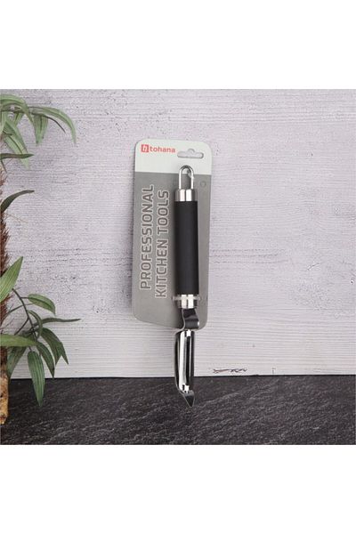 SİHİRLİ AYAKLAR Stainless Steel Side Peeler - Black Handle