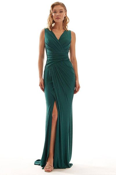 Elbisemhazır Satin Stone Embroidered Women's Evening Dress - Please Read Description