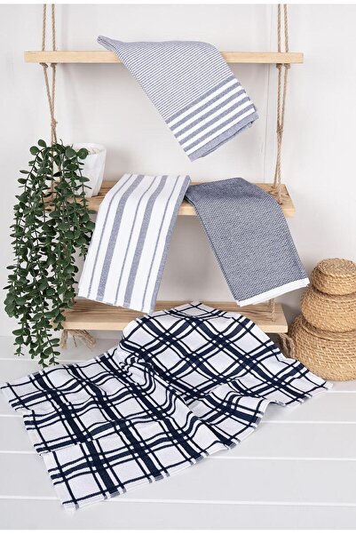 Baveno Set de 4 prosoape și prosoape de bucătărie Saphir - 100% bumbac