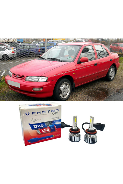 Photon Kia Sephia Led Xenon Uzun + Kısa Far Ampulü H4 Duo Yeni Seri Beyaz 199...