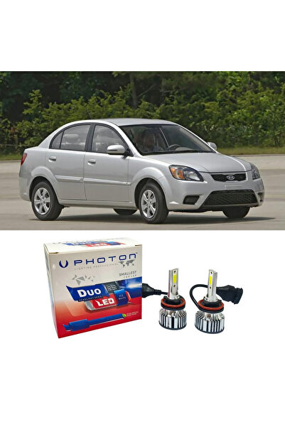 Photon Kia Rio Led Xenon Uzun + Kısa Far Ampulü H4 Duo Yeni Seri Beyaz 2000-2011