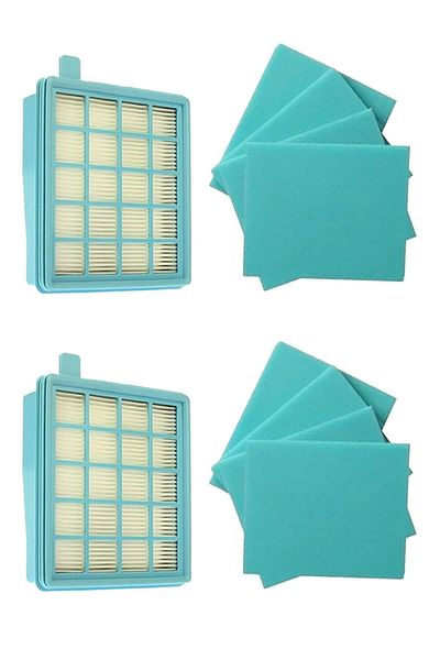 optream Powerpro Active Fc 9532 Compatible Vacuum Cleaner Hepa Filter - 2 Pieces 8 Sponges