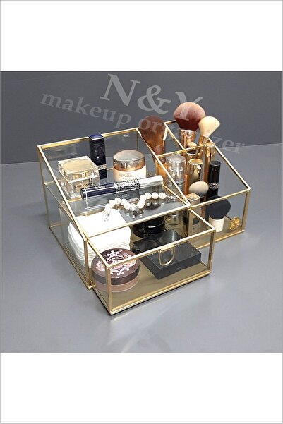 N&Y makeup organizer منظم مكياج Gs109 Gothic Series KKK +1 مع أدراج ذهبي ناعم...