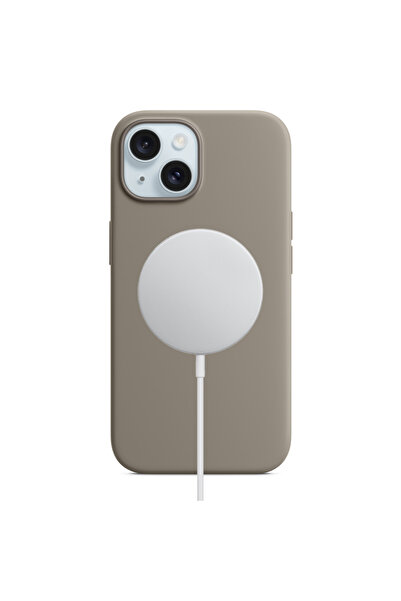 Casen iPhone 15 Magsafe Kablosuz Şarj Özellikli Mıknatıslı Orijinal Kil Renkl...