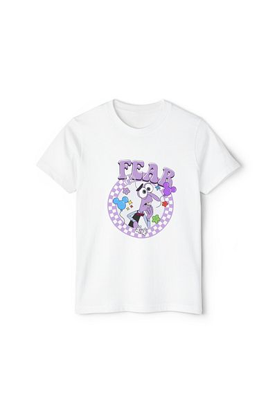 Hilosh Reverse Face Fear Horror Printed White Unisex Kids T-Shirt T03