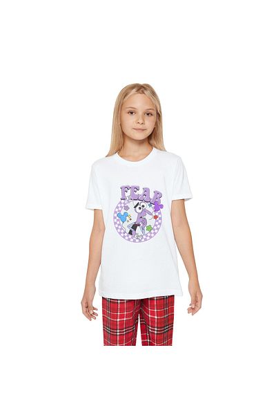 Hilosh Reverse Face Fear Horror Printed White Unisex Kids T-Shirt T03