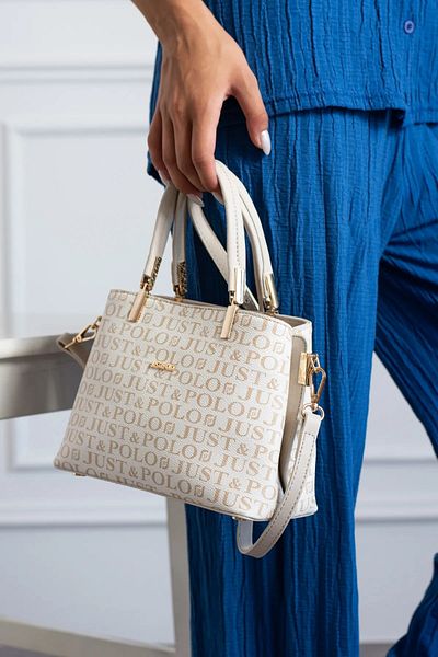 Just Polo New Season Women's Monogram Hand and Shoulder Bag with Imported Accessories
