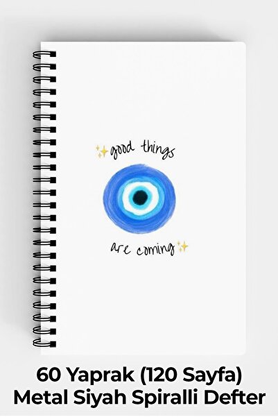 Anime Marketi دفتر ملاحظات ذو غلاف صلب مقاس A5 ذو غلاف حلزوني 120 ورقة