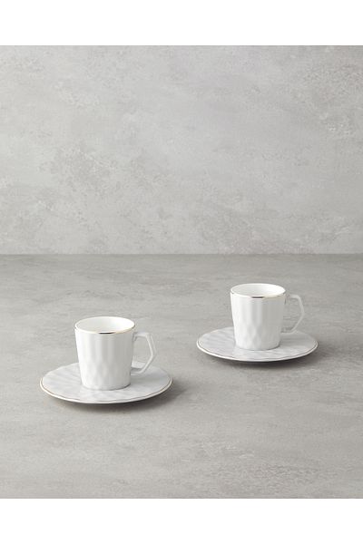 English Home Hestia New Ottoman 4-piece Coffee Cup Set for 2 People - Gray