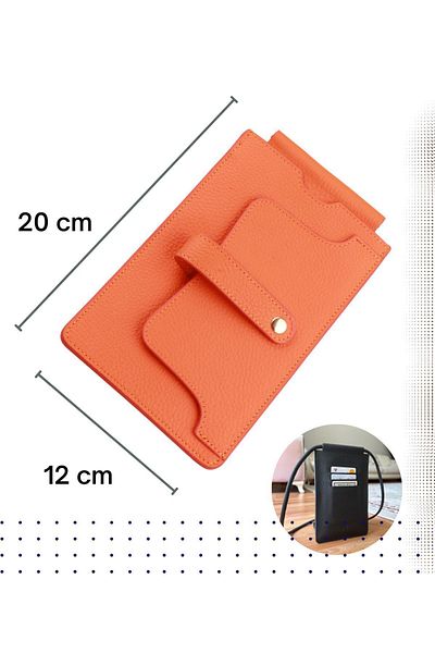 OKAVANGO Genuine Leather Phone Holder and Card Holder -iPhone11/12/13/14ProMax Compatible