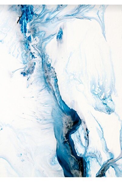 Pastdizayn Mermer Desenli Mavi Resimli Yenilebilir Şeker Kağıt Pasta Ve Kurab...