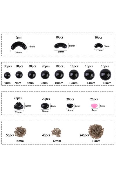 Choice IMZAY 586Pcs DIY Wool Felting Eyes Kit Plastic Safety Eyes and Noses For Doll Making Stuffed Anim...