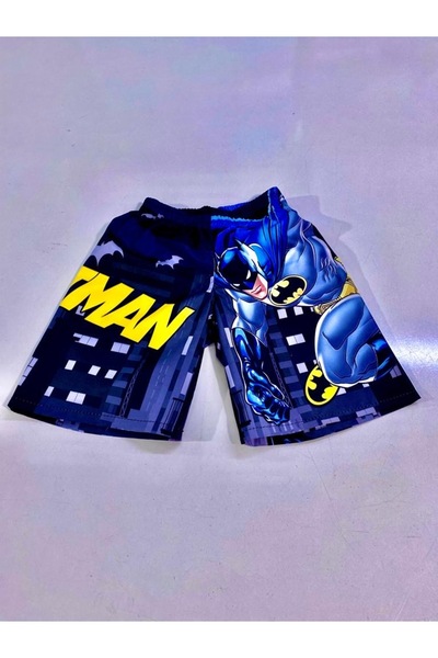 Pano Kids Patiska Nostalji ÇOCUK DENİZ ŞORTU ÖRÜMCEK ADAM,BATMAN,SUPERMAN DES...