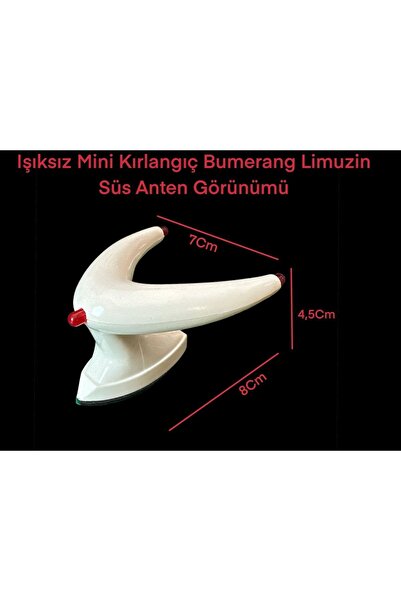 gcstore 8Cm Işıksız Mini Kırlangıç Bumerang Yapıştırma Limuzin Süs Anten Görü...