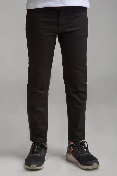 FATELLA Udobne muške srednjoškolske pantalone Sa likrom udobne kroj crne škol...