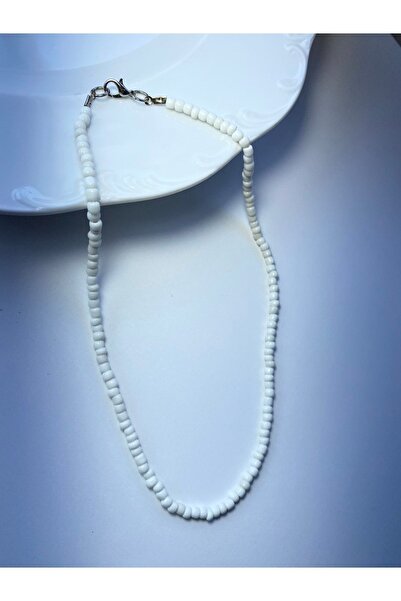 DERYA Kadın Beyaz Renk Boncuk Kolye