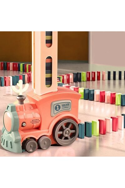 Minio Baby - Işıklı Sesli Domino Tren - Otomatik Domino Dizilimi - Eğitici Oy...