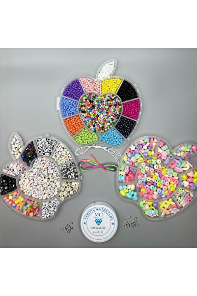 Egem aksesuar 44 Parça Kum Boncuk Harf Boncuk Ve Figür Boncuk Takı Yapım Ve H...