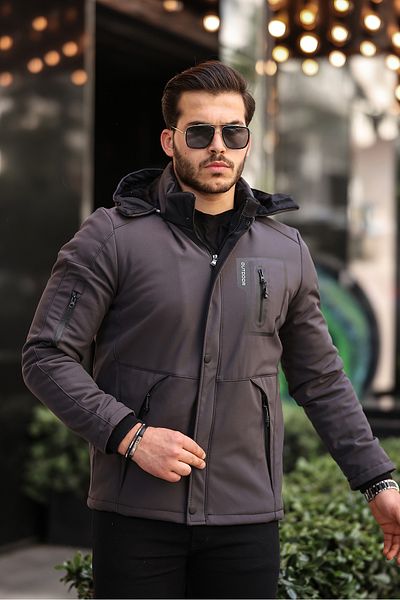 gm giyimarket Outdoor Water, Cold, Windproof, Fur-lined Fiber Filled Softshell Men's Mountaineer, Camper, Skier Mount