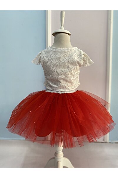 Pano Kids Patiska Nostalji Barbie Printed Crop Top and Tutu Skirt