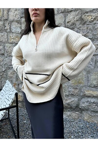 NZL TEKSTİL سترة صيد السمك الكاملة بسحاب وأكمام طويلة مخططة