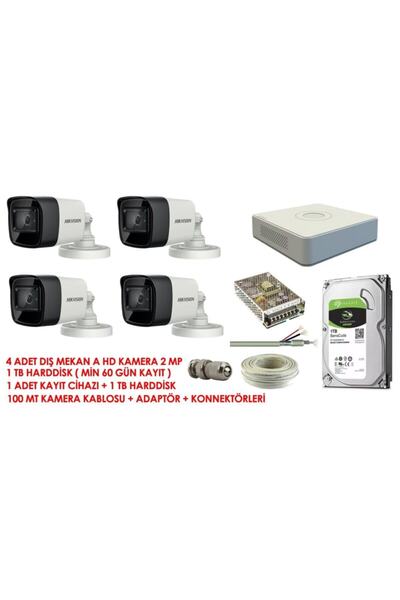 Hikvision Hıkvısıon 4lü Kamera Seti