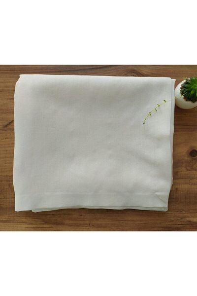 Çeyiz Bahçesi Față de masă Etual Linen Linen Crem
