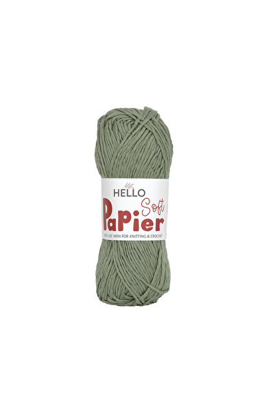 Hello Soft Papier Kağıt Çanta Örme İpi 100 Gram 100 Metre Yeşil P14