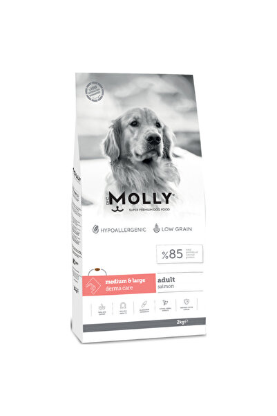 Molly Medium Adult Derma Care Somonlu Orta ve Büyük Irk Yetişkin Köpek Maması 2 Kg