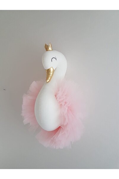 minibellababy Kuğu Büst Duvar Dekoru 50cm/pudra Pembe/bebek ve çocuk odası du...