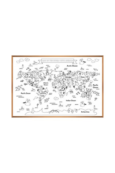Pi Papers Magic Animal Map Painting Paper - Non-damaging, Fun Children's and Playroom Sticker