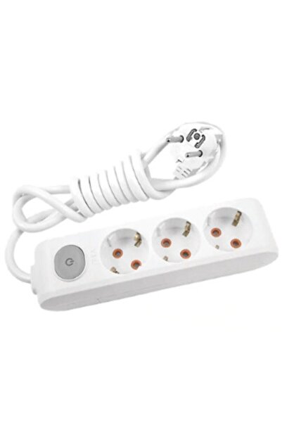 VİKO Multi-let 3'lü Anahtarlı Topraklı Ç.k. Grup Priz - 1 Metre