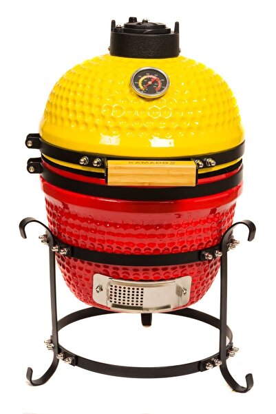 KAMADOS Kamado 13" Sarı / Kırmızı Taraftar Seramik Barbekü