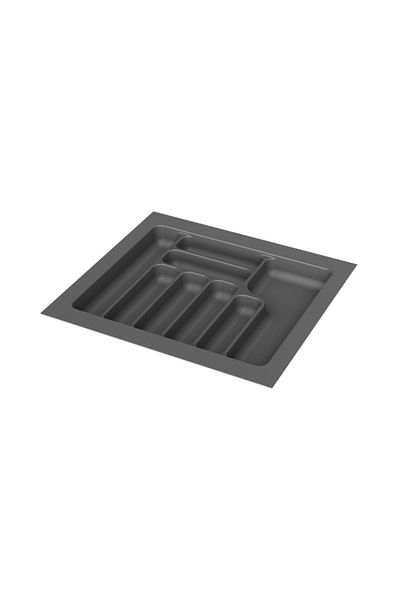STARAX S-2287-Gp Drawer - 60 Pieces Antibacterial Spoon, Gray, Cut between En:54-48 D:49-40 cm