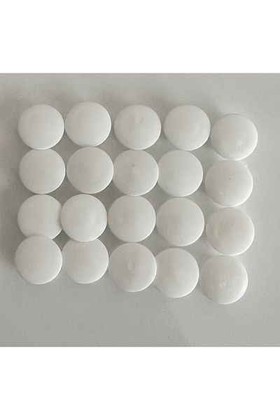 HOMDEP 20 Pcs White Steel Door Screw Hiding Stopper