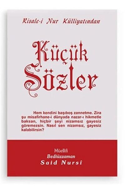 Envar Neşriyat Küçük Sözler, Risalei Nur Külliyatından (Cep Boy-Kod:521)